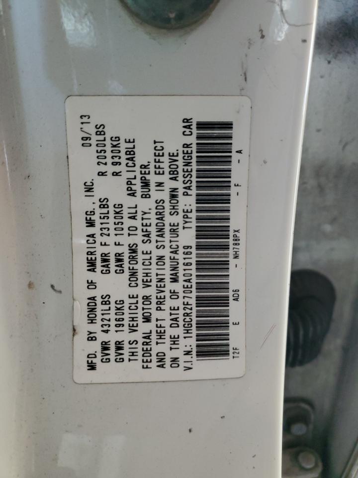 2014 Honda Accord Ex VIN: 1HGCR2F70EA016169 Lot: 69952975