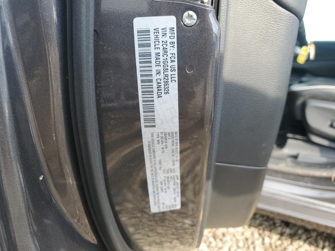 2020 Chrysler Pacifica Limited VIN: 2C4RC1GG8LR286326 Lot: 67986975