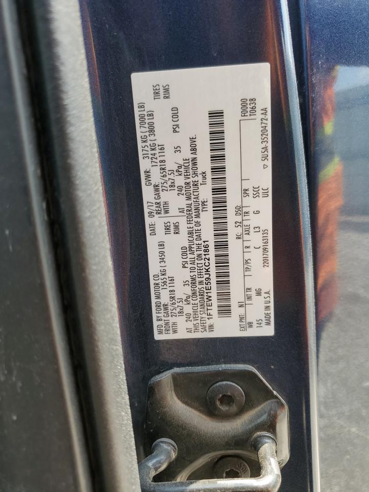 2018 Ford F150 Supercrew VIN: 1FTEW1E59JKC21861 Lot: 67175595