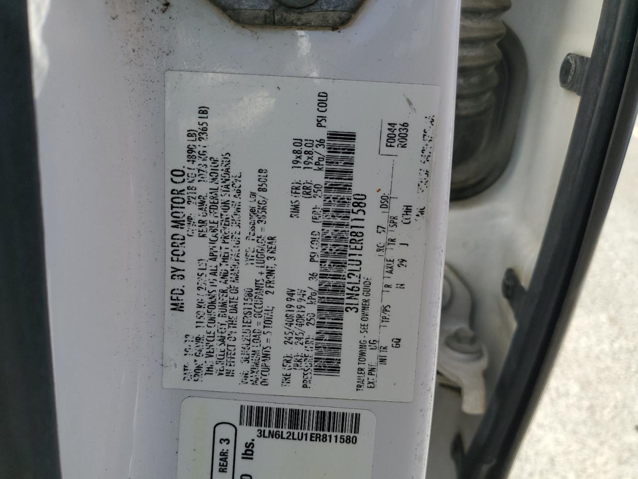 2014 Lincoln Mkz Hybrid VIN: 3LN6L2LU1ER811580 Lot: 68524295