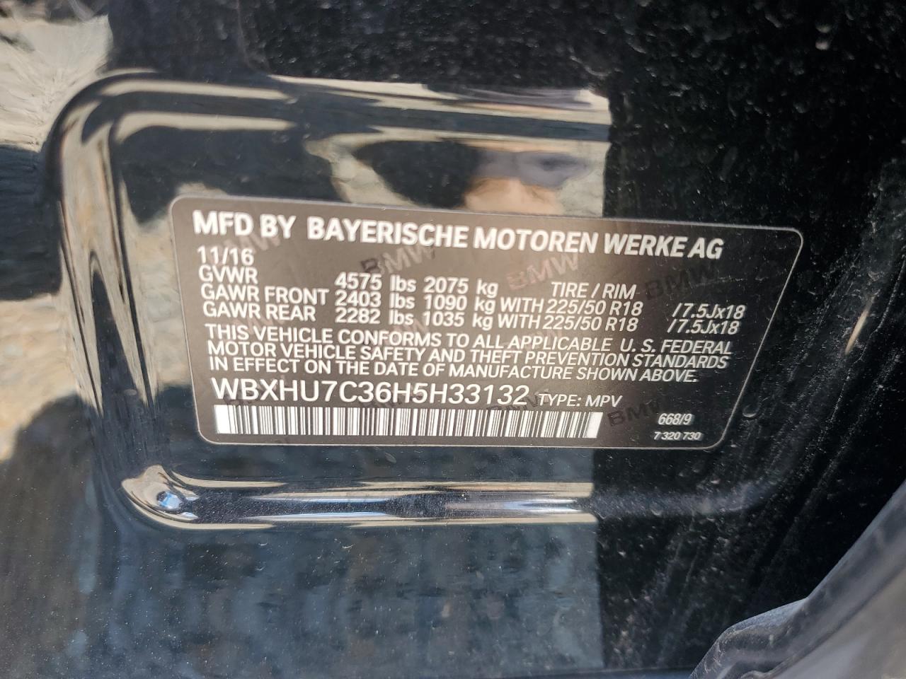 2017 BMW X1 Sdrive28I VIN: WBXHU7C36H5H33132 Lot: 67650725