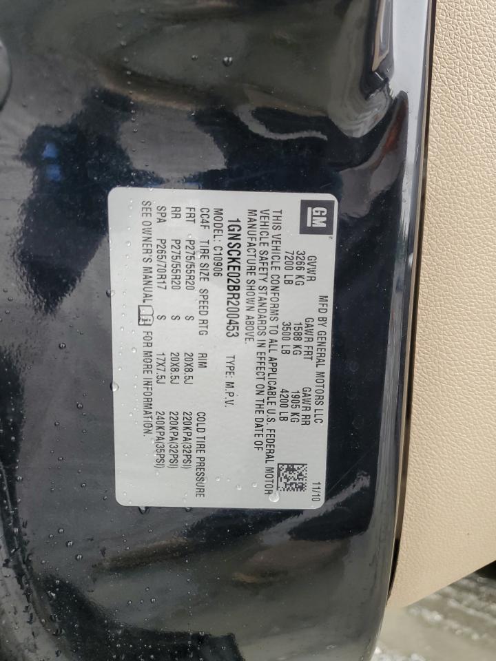 2011 Chevrolet Suburban C1500 Ltz VIN: 1GNSCKE02BR200453 Lot: 68029275