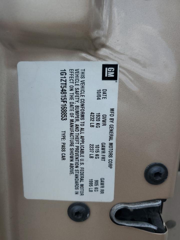 2005 Chevrolet Malibu Ls VIN: 1G1ZT54815F168853 Lot: 69921925