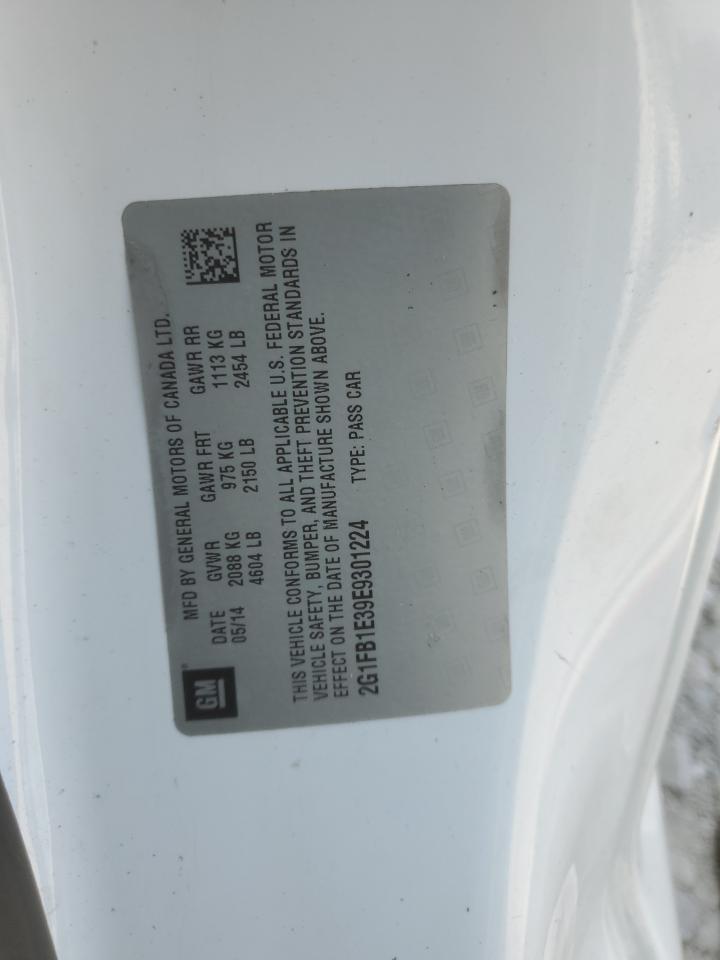 2014 Chevrolet Camaro Lt VIN: 2G1FB1E39E9301224 Lot: 69976835