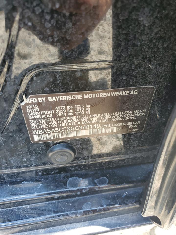 2016 BMW 528 I VIN: WBA5A5C5XGG348149 Lot: 68308825