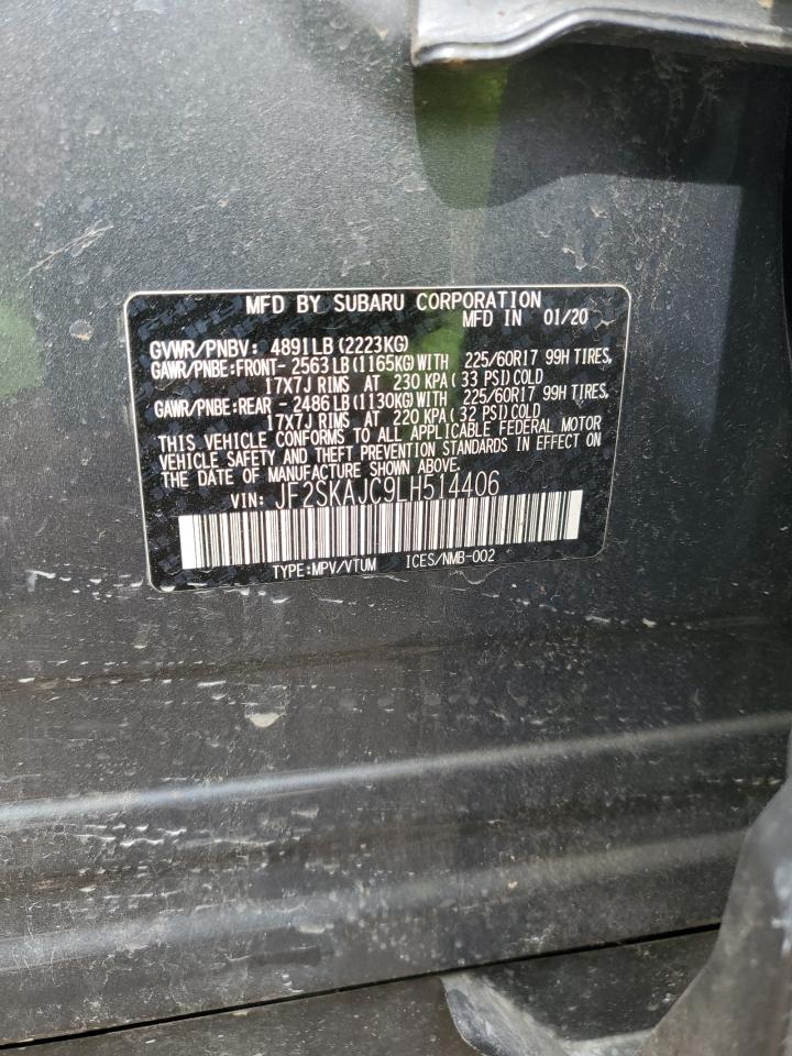 2020 Subaru Forester Premium VIN: JF2SKAJC9LH514406 Lot: 70204095
