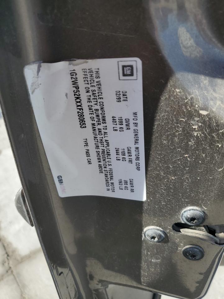 1999 Pontiac Grand Prix Gt VIN: 1G2WP52KXXF280653 Lot: 69091885