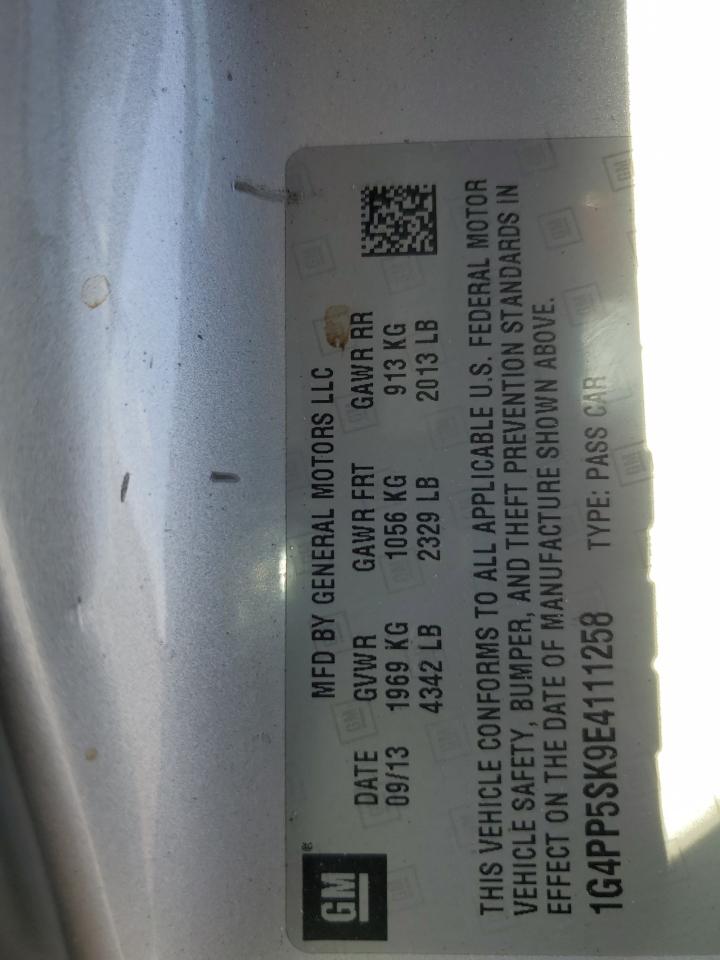 2014 Buick Verano VIN: 1G4PP5SK9E4111258 Lot: 71307635