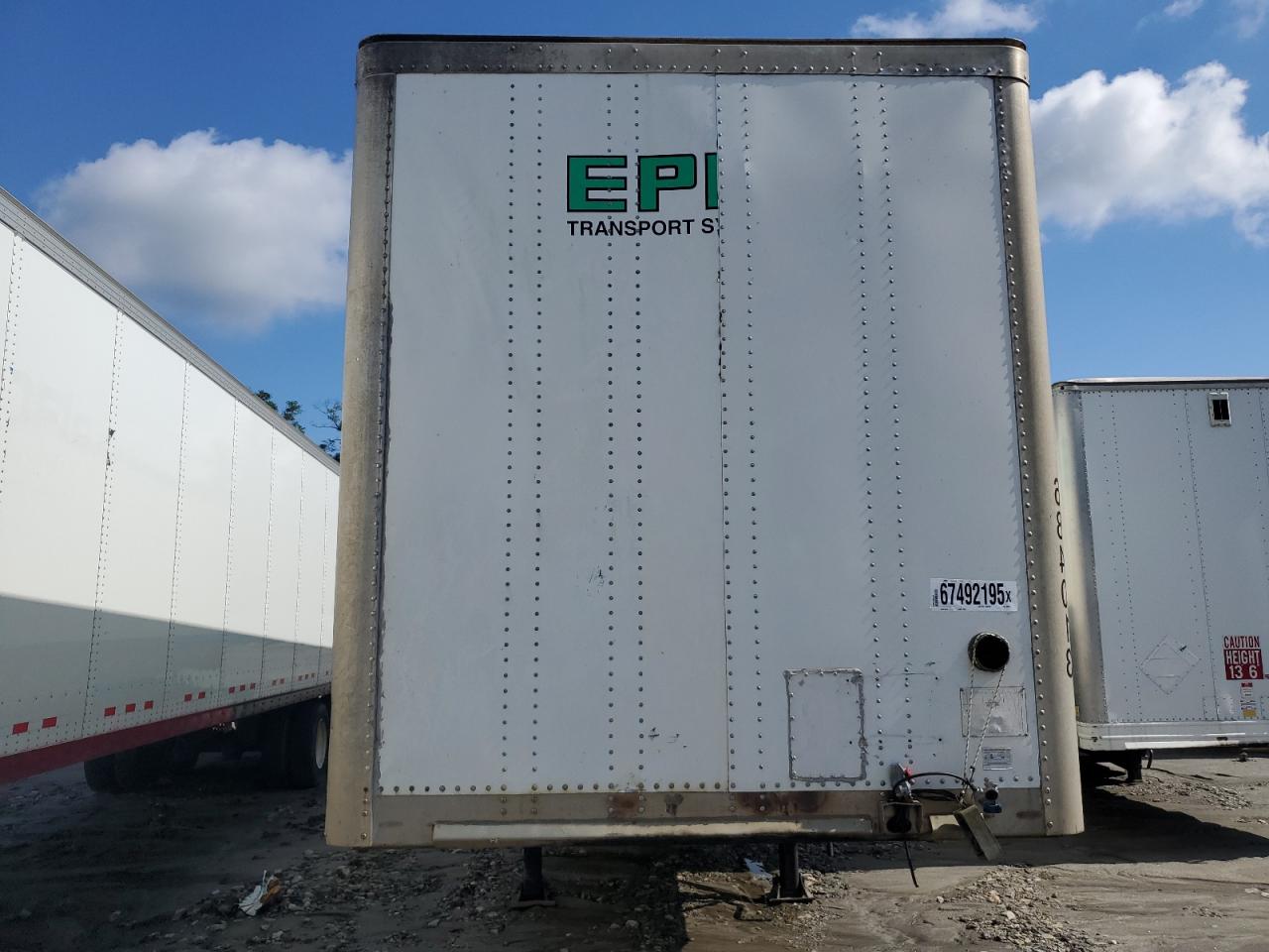 2014 Wabash Dry Van Trailer white   1JJV482D2EL823907 photo #3