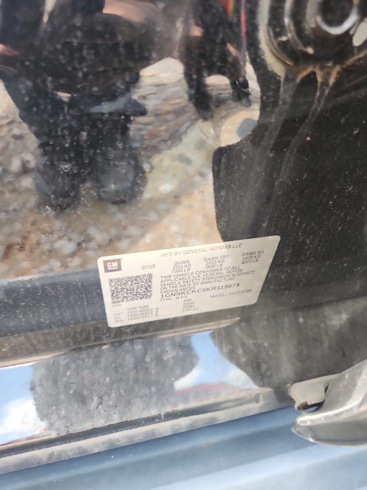 2019 Chevrolet Tahoe K1500 Premier VIN: 1GNSKCKC5KR119874 Lot: 68271285