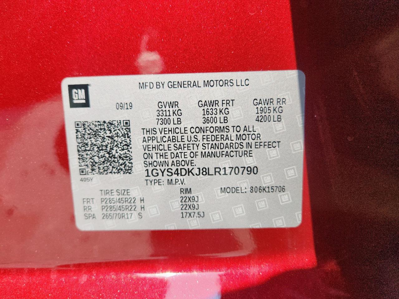 2020 Cadillac Escalade Platinum VIN: 1GYS4DKJ8LR170790 Lot: 70591395