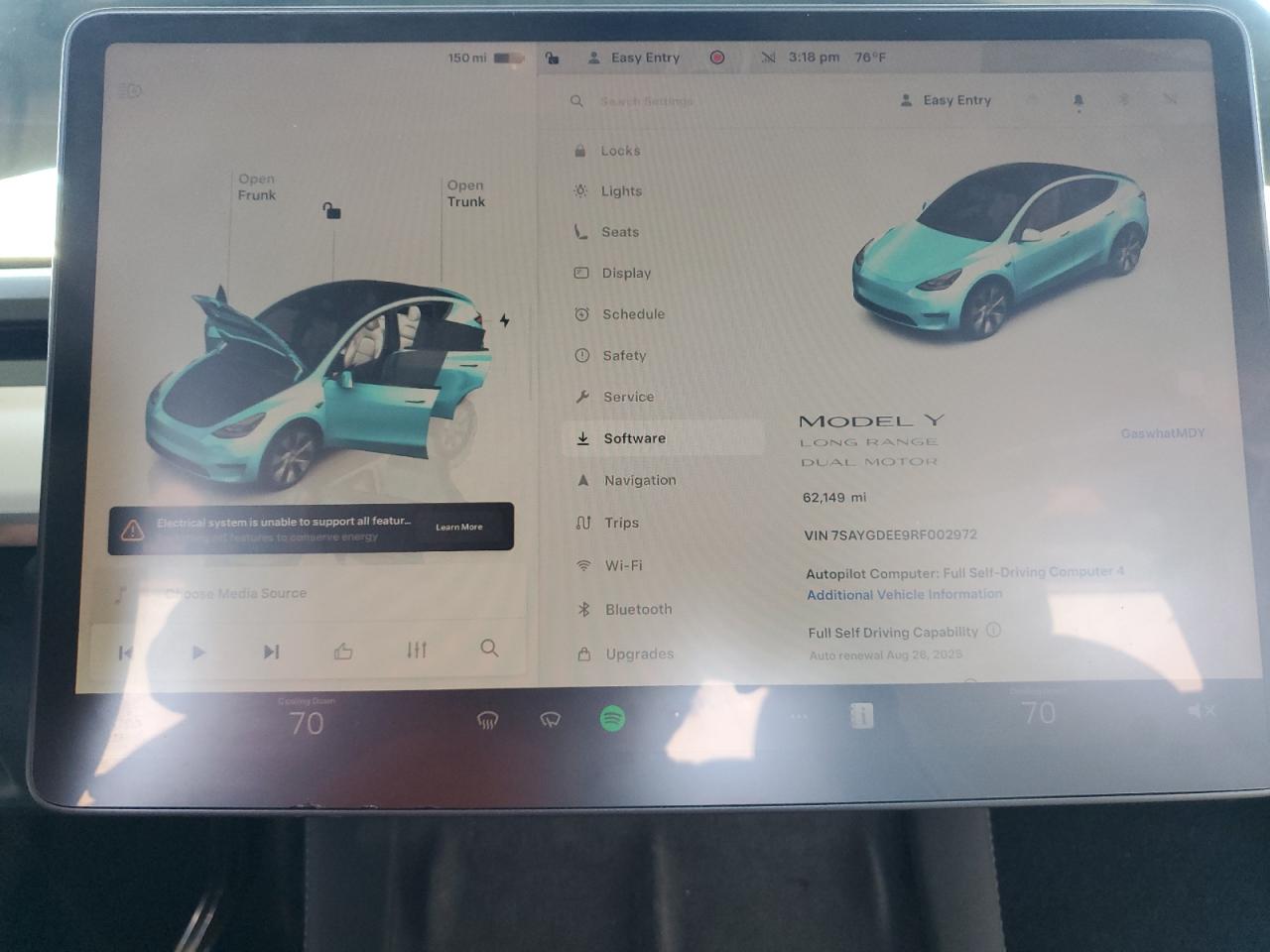 2024 Tesla Model Y VIN: 7SAYGDEE9RF002972 Lot: 69078095