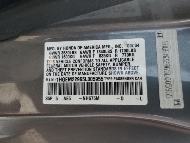 2005 HONDA CIVIC EX