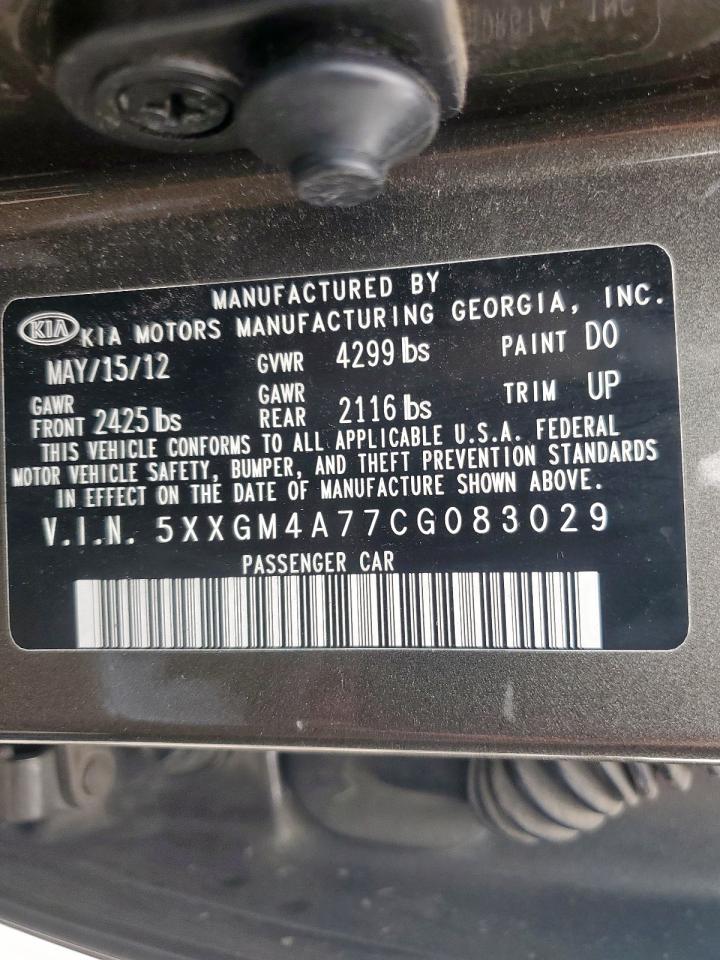 2012 Kia Optima Lx VIN: 5XXGM4A77CG083029 Lot: 67119075