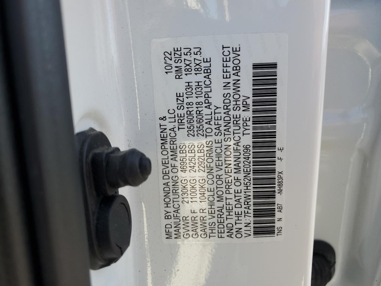 2022 Honda Cr-V Ex VIN: 7FARW1H52NE024096 Lot: 69085635