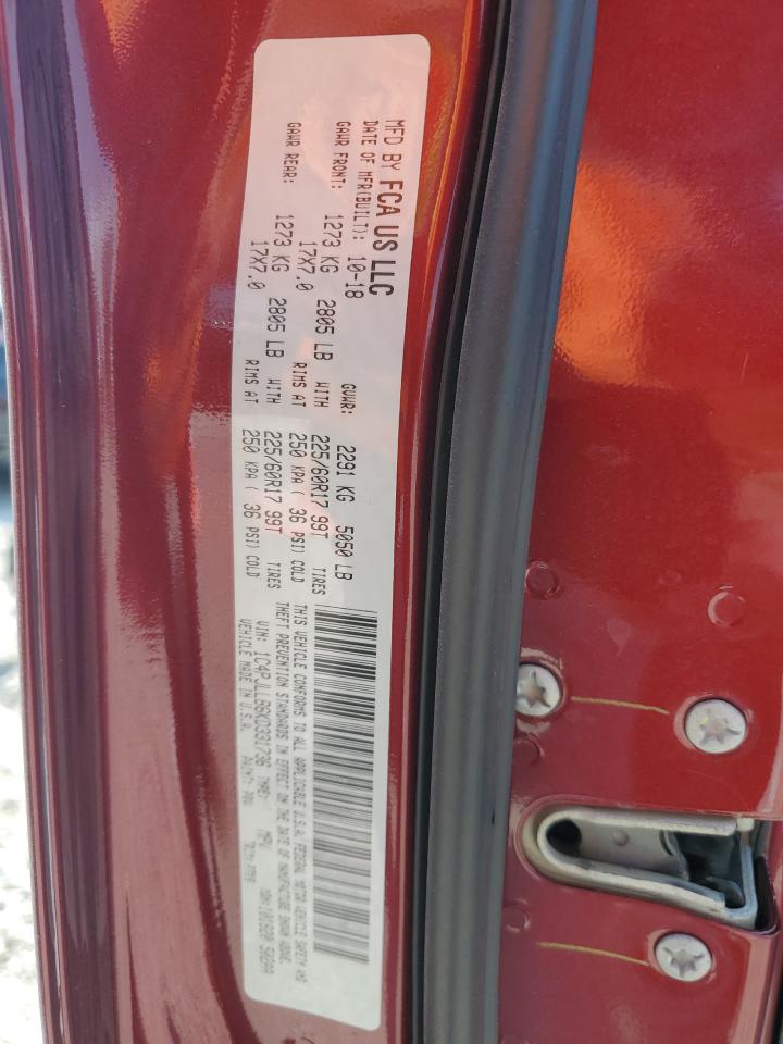 2019 Jeep Cherokee Latitude Plus VIN: 1C4PJLLB6KD331736 Lot: 69380305