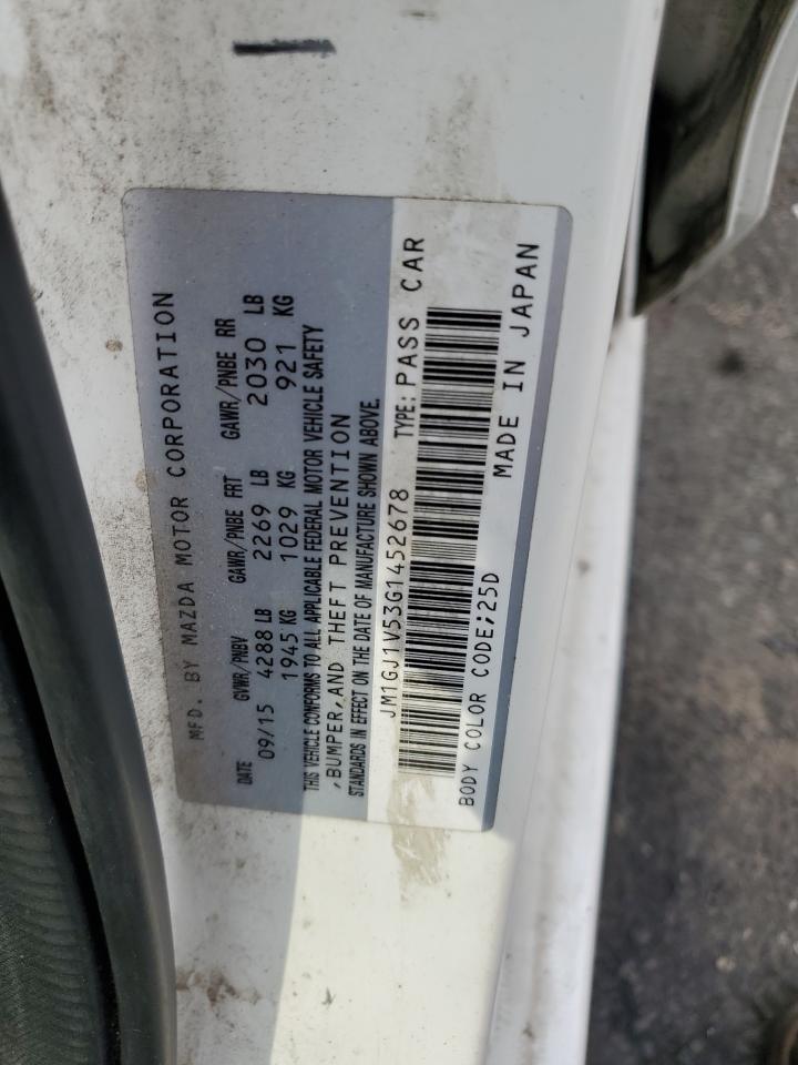 2016 Mazda 6 Touring VIN: JM1GJ1V53G1452678 Lot: 67981625