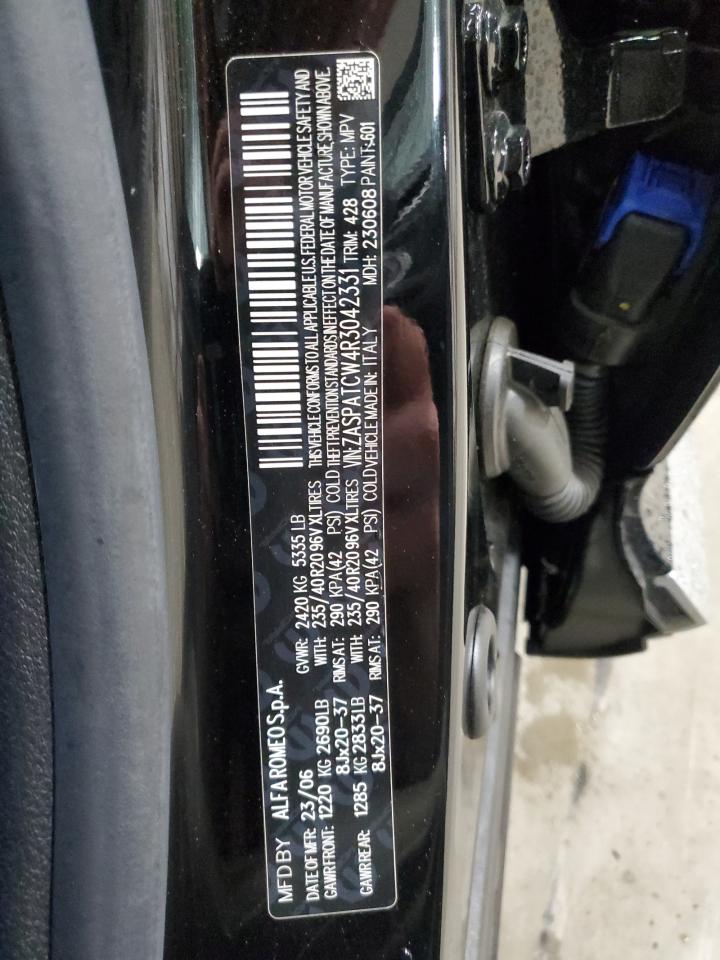 2024 Alfa Romeo Tonale Ti VIN: ZASPATCW4R3042331 Lot: 69279445