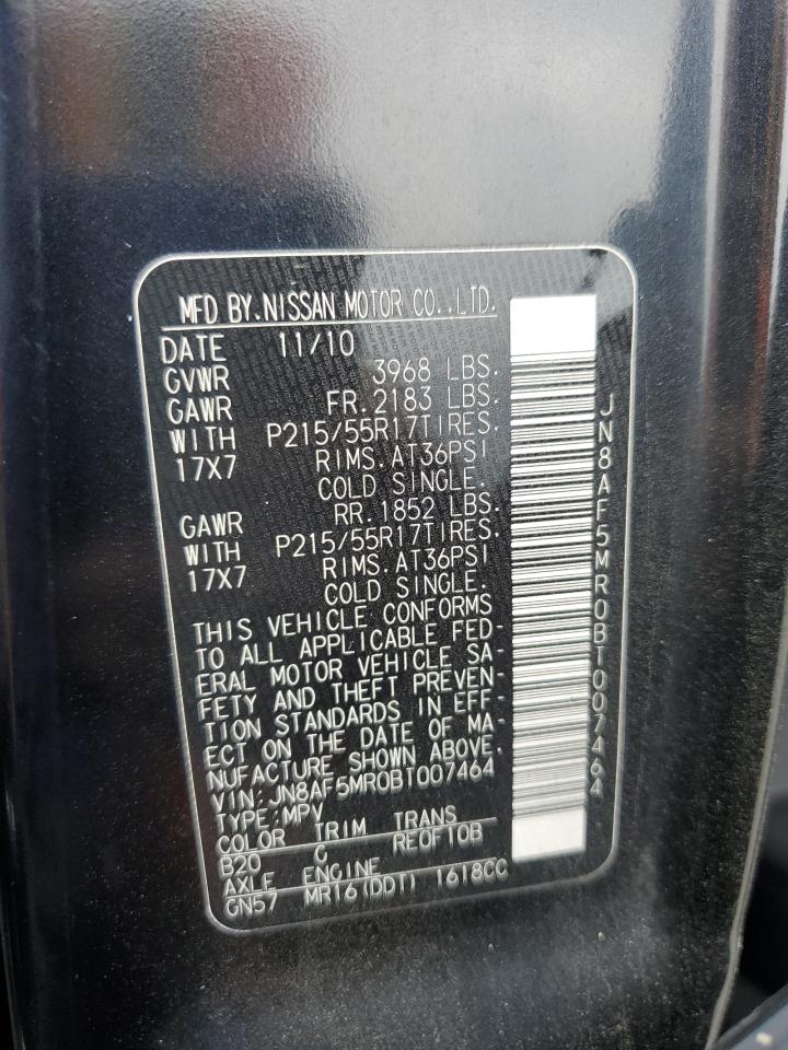 2011 Nissan Juke S VIN: JN8AF5MR0BT007464 Lot: 68642465