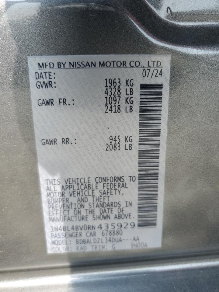 1N4BL4BV0RN435929 2024 Nissan Altima S