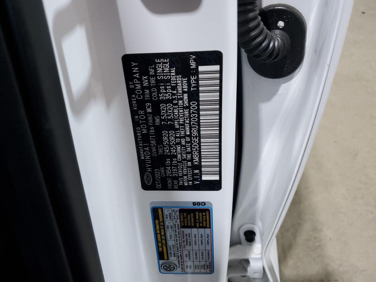 2024 Hyundai Palisade Limited VIN: KM8R5DGE9RU703700 Lot: 70301265