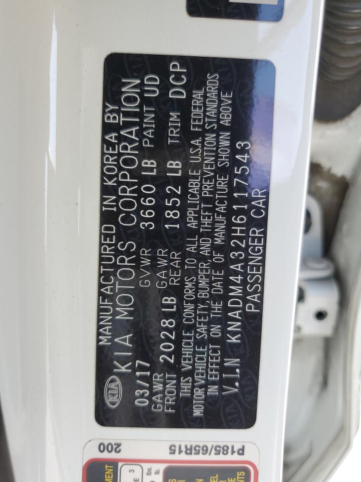 2017 Kia Rio Lx VIN: KNADM4A32H6117543 Lot: 71158755