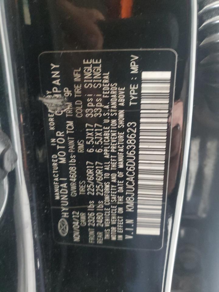 2013 Hyundai Tucson Gls VIN: KM8JUCAC6DU638623 Lot: 70141655