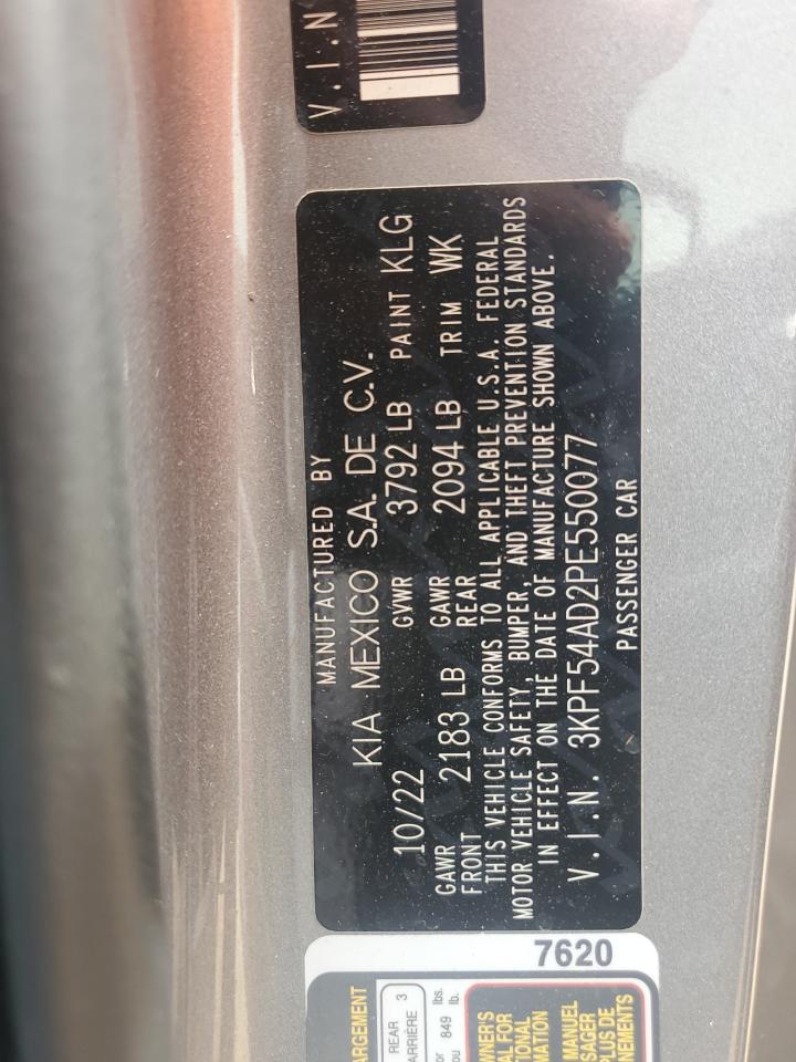 2023 Kia Forte Gt Line VIN: 3KPF54AD2PE550077 Lot: 66954185