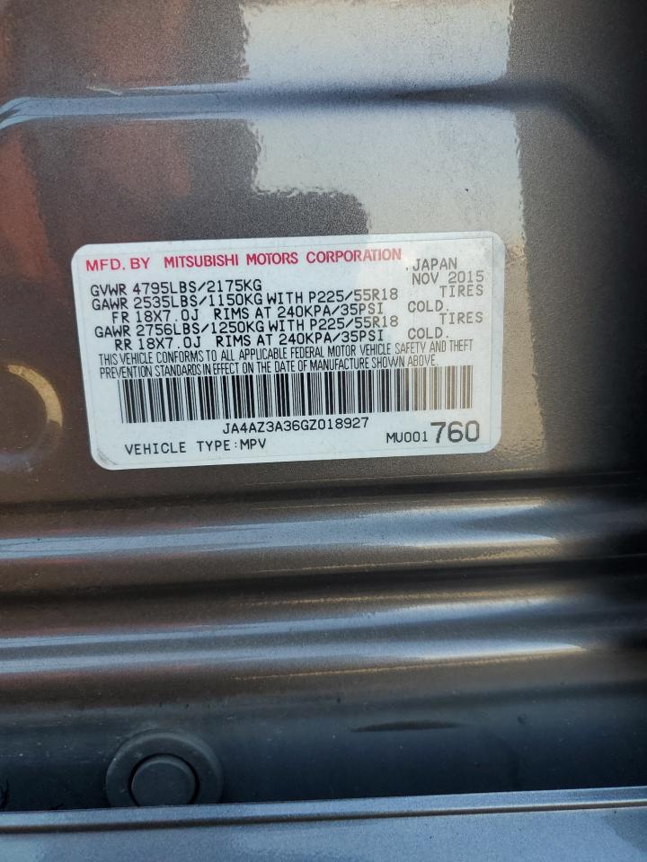 2016 Mitsubishi Outlander Se VIN: JA4AZ3A36GZ018927 Lot: 69678655