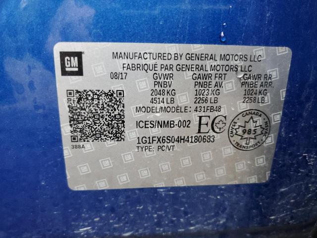 2017 CHEVROLET BOLT EV PREMIER  