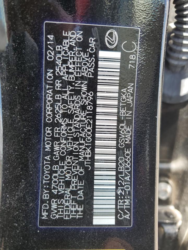 2014 Lexus Es 350 VIN: JTHBK1GG0E2118796 Lot: 70477735