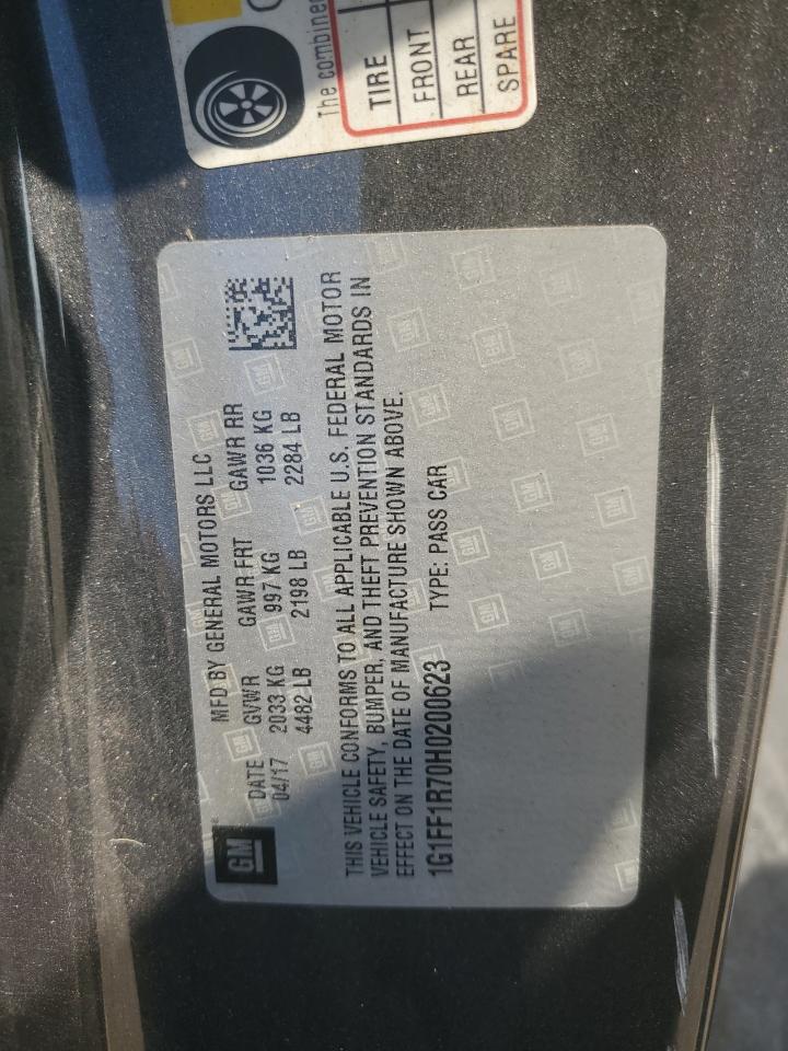 2017 Chevrolet Camaro Ss VIN: 1G1FF1R70H0200623 Lot: 67578575