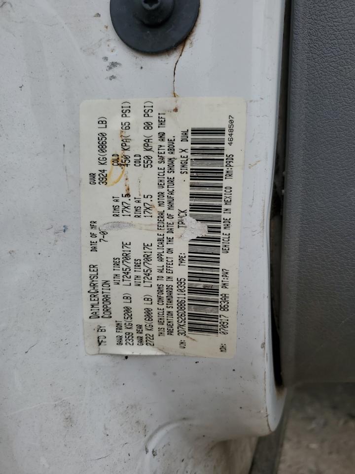 2008 Dodge Ram 2500 St VIN: 3D7KS26D88G110395 Lot: 67550105