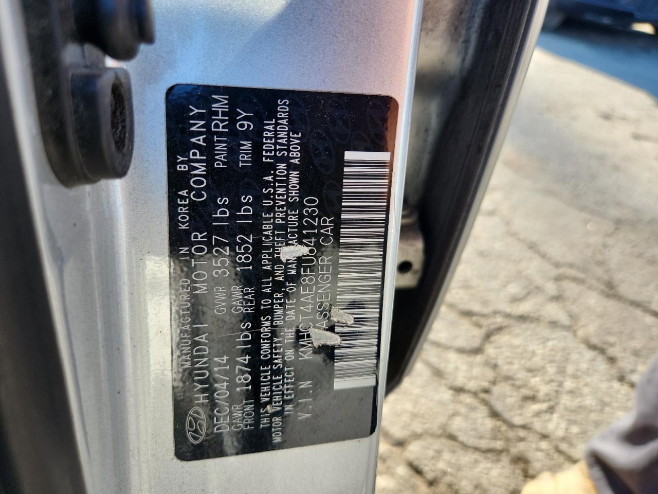 2015 Hyundai Accent Gls VIN: KMHCT4AE8FU841230 Lot: 69961475