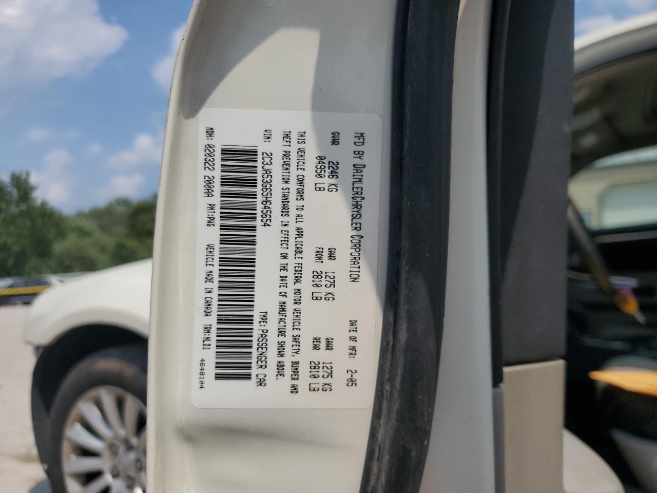 2005 Chrysler 300 Touring VIN: 2C3JA53G65H645654 Lot: 69222995