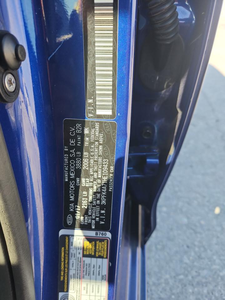 2017 Kia Forte Lx VIN: 3KPFK4A71HE109433 Lot: 70269195