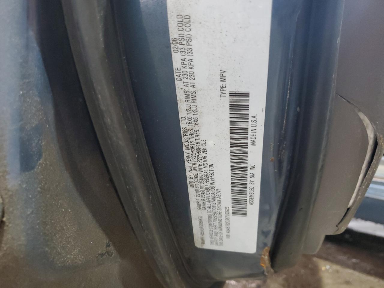 2006 Subaru Baja Sport VIN: 4S4BT62C567103923 Lot: 67972165