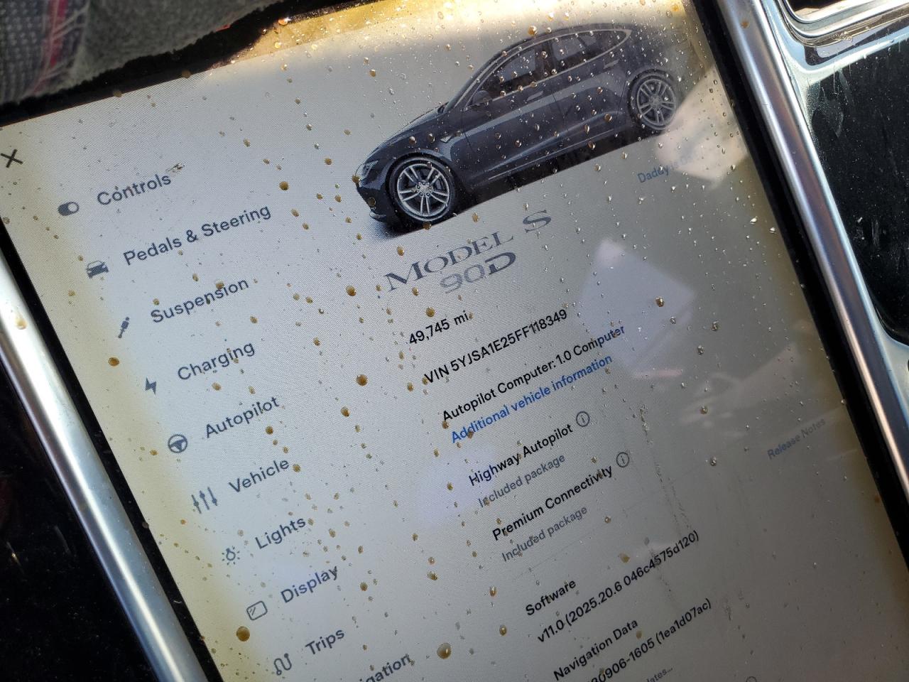 2015 Tesla Model S VIN: 5YJSA1E25FF118349 Lot: 70385525