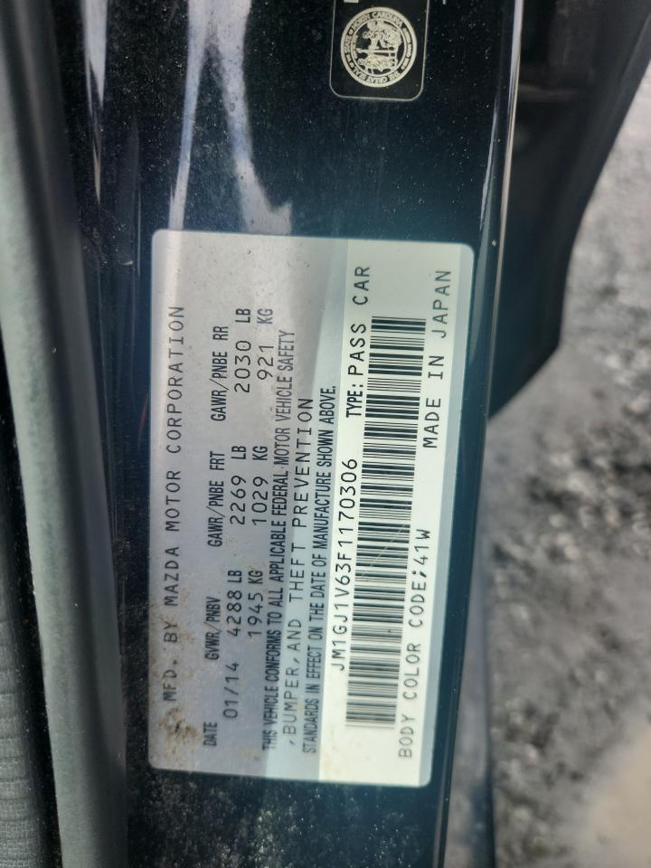 2015 Mazda 6 Touring VIN: JM1GJ1V63F1170306 Lot: 68636985