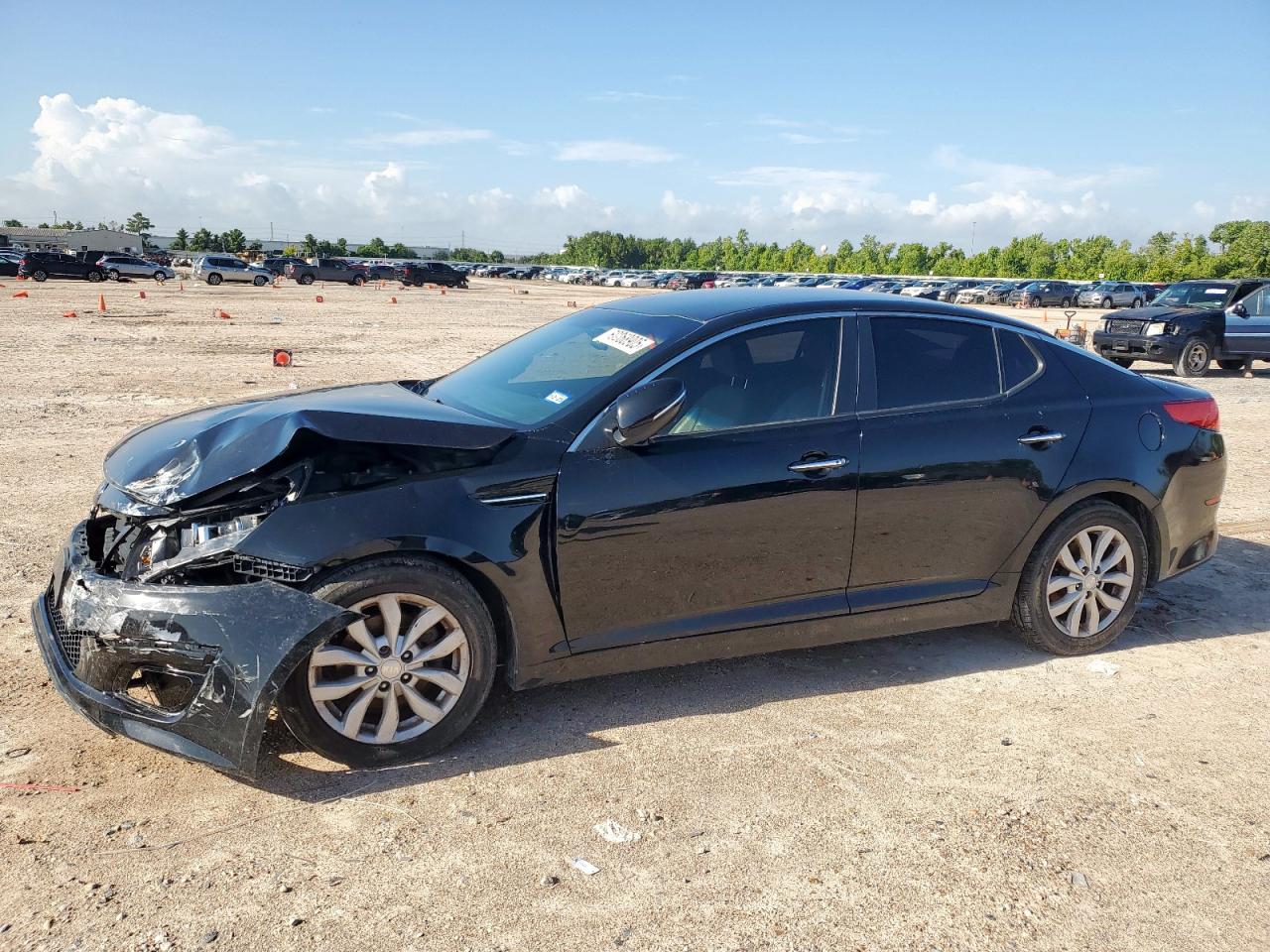 2015 Kia Optima Ex black sedan gas 5XXGN4A77FG390055 photo #1