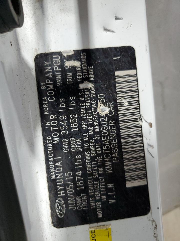 2016 Hyundai Accent Se VIN: KMHCT5AE0GU242250 Lot: 68767475