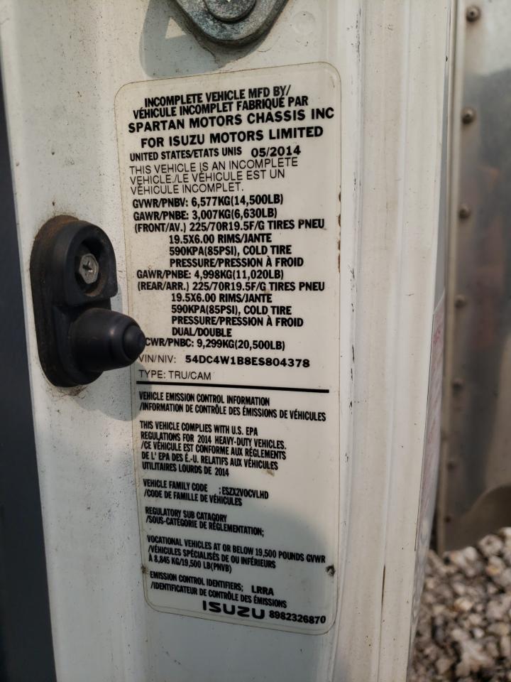 2014 Isuzu Npr Hd - Trucks Refrigerated Delivery Van VIN: 54DC4W1B8ES804378 Lot: 66856785