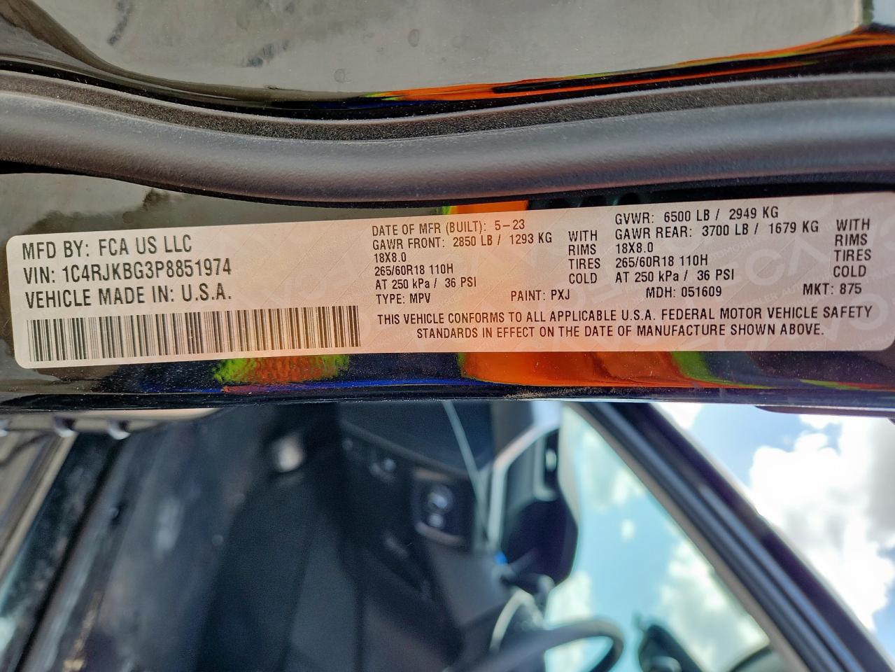 2023 Jeep Grand Cherokee L Limited VIN: 1C4RJKBG3P8851974 Lot: 71017195