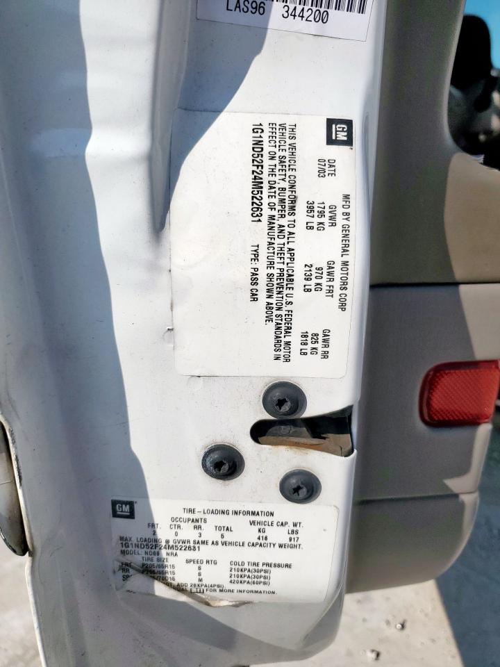 2004 Chevrolet Classic VIN: 1G1ND52F24M522631 Lot: 69915995