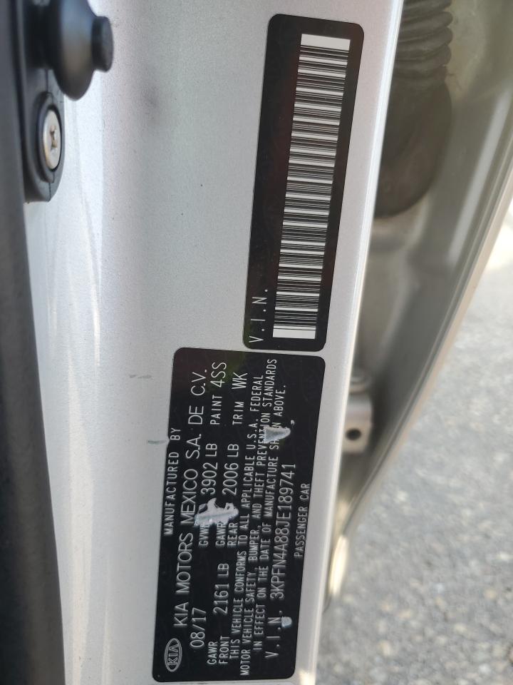 2018 Kia Forte Ex VIN: 3KPFN4A88JE189741 Lot: 66543115