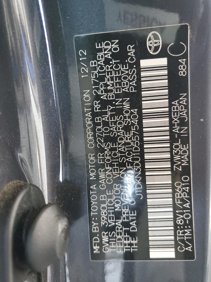 2013 Toyota Prius VIN: JTDKN3DU1D5575404 Lot: 68682725