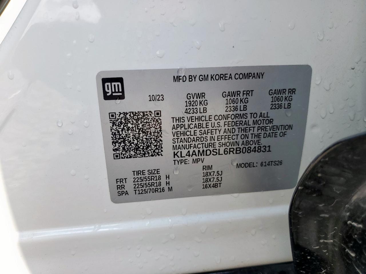 2024 Buick Encore Gx Sport Touring VIN: KL4AMDSL6RB084831 Lot: 68124545