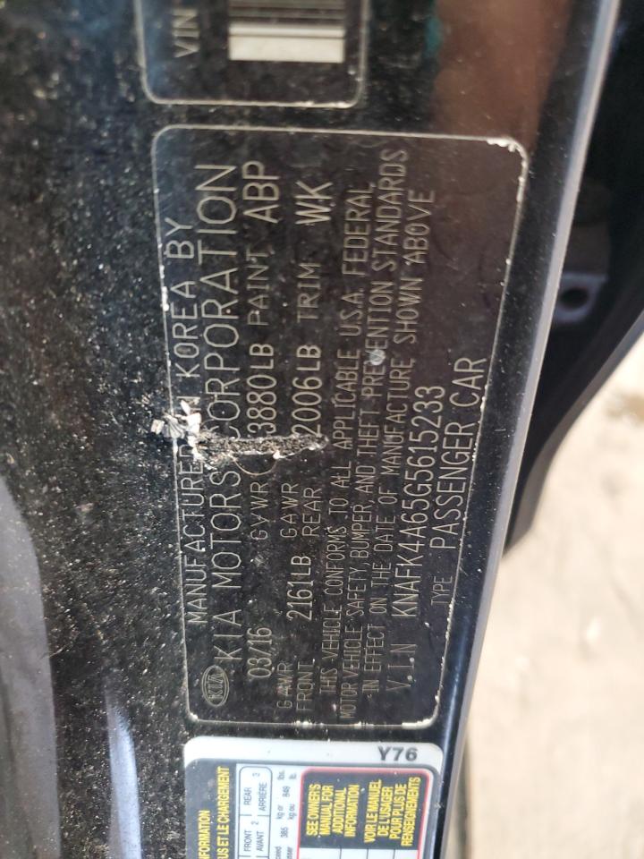 2016 Kia Forte Lx VIN: KNAFK4A65G5615233 Lot: 67514045