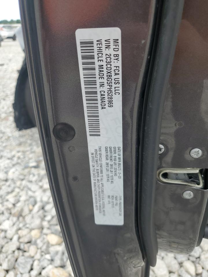 2023 Dodge Charger Sxt VIN: 2C3CDXBG5PH528969 Lot: 69391235