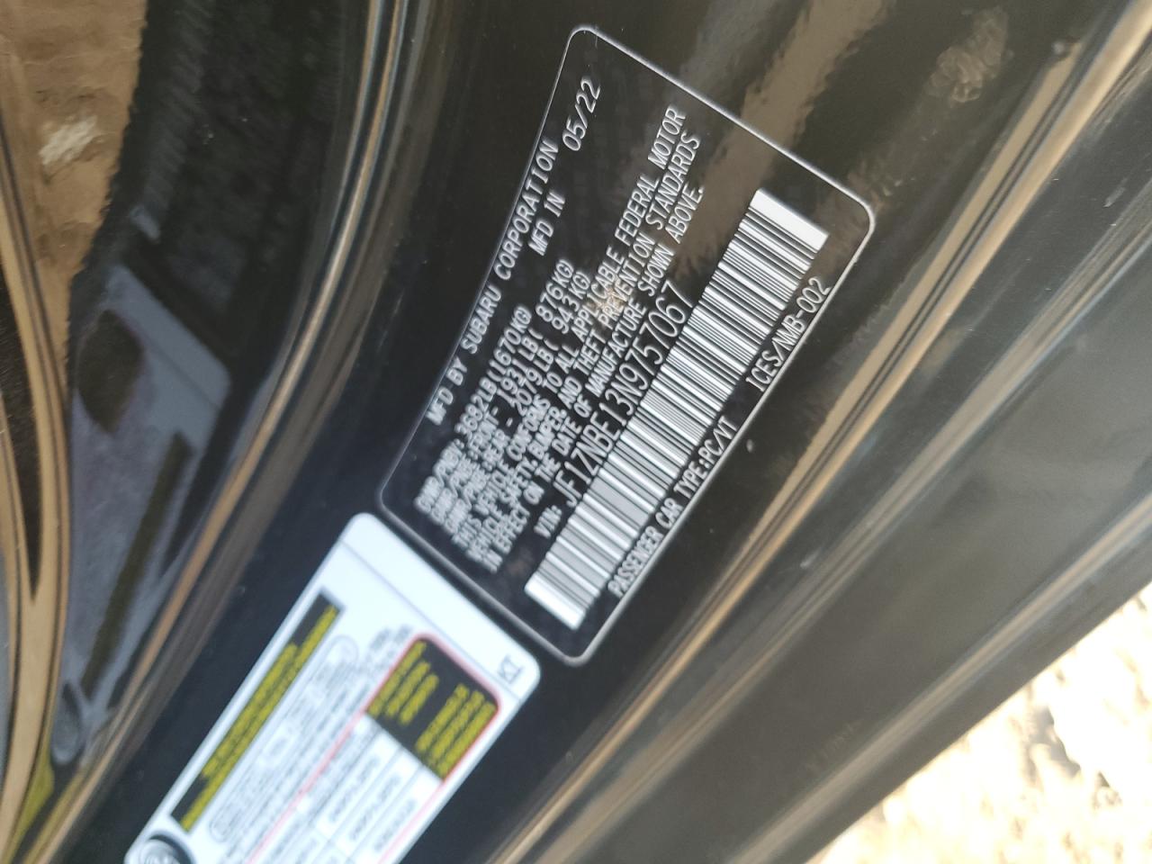 2022 Toyota Gr 86 Premium VIN: JF1ZNBE13N9757067 Lot: 67787975